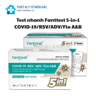 Test Xét Nghiệm COVID 5 Trong 1 Fanttest – Phát Hiện COVID-19, RSV, Adenovirus, Cúm A&B Chỉ Sau 15 Phút