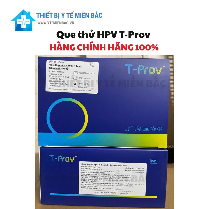 Test HPV tại nhà T-Prov – One Step HPV Antigen Test (Cervical Swab) 20 test/hộp Test HPV tại nhà T-Prov – One Step HPV Antigen Test (Cervical Swab) 20 test/hộp