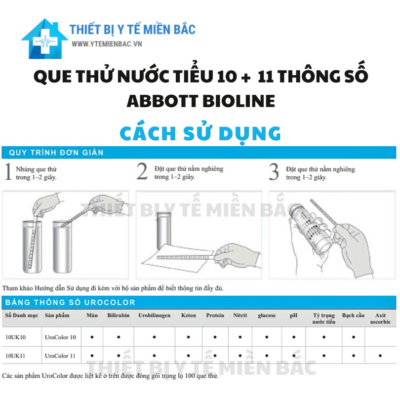 Que Thử Xét Nghiệm Định Tính Nước Tiểu Abbott UroColor 10/11 Thông Số Hỗ Trợ Đánh Giá Sức Khỏe Toàn Diện Que Thử Xét Nghiệm Định Tính Nước Tiểu Abbott UroColor 10/11 Thông Số Hỗ Trợ Đánh Giá Sức Khỏe Toàn Diện