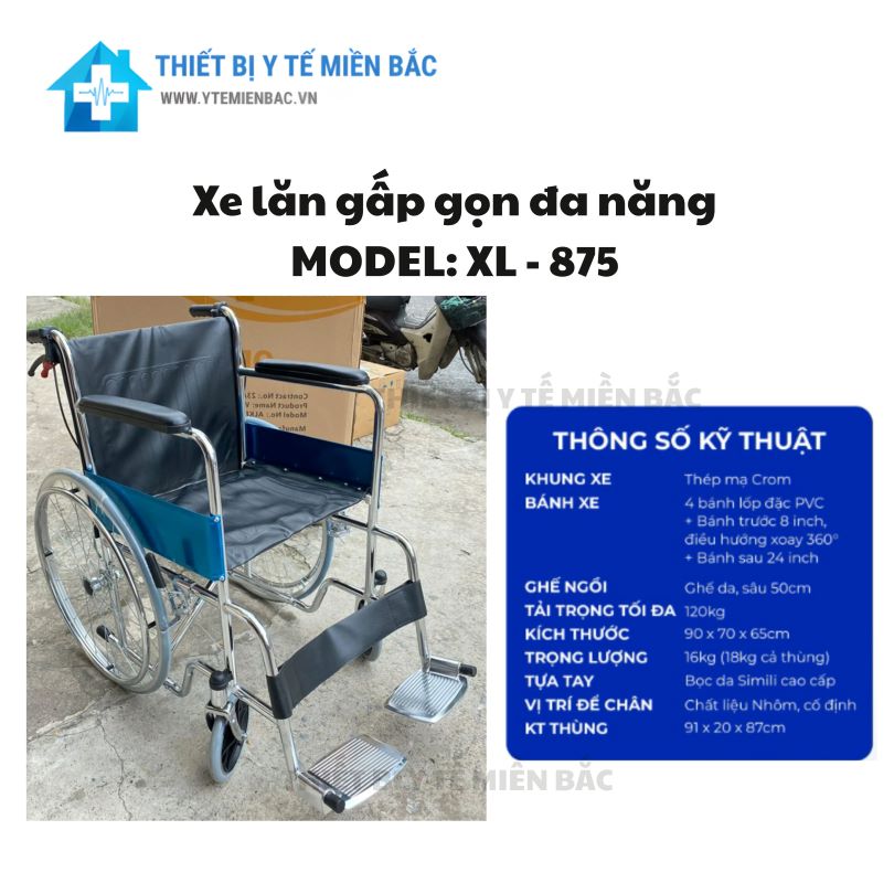 Xe Lăn Gấp Gọn XL-875 – Lựa Chọn An Toàn Và Tiện Lợi Cho Người Cao Tuổi Xe Lăn Gấp Gọn XL-875 – Lựa Chọn An Toàn Và Tiện Lợi Cho Người Cao Tuổi